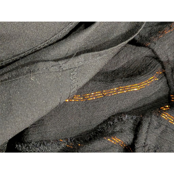 Women's Armani Exchange Black & Orange Striped Short Sleeve Dress Size 12 - Picture 9 of 9